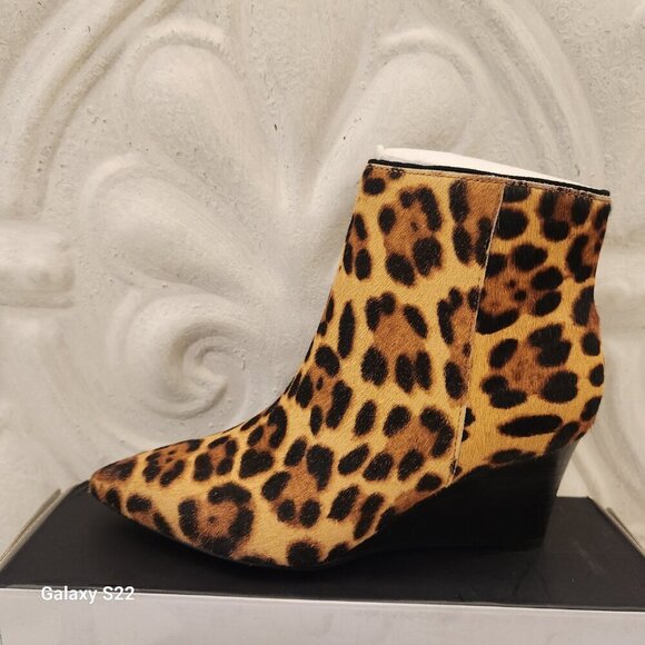 Nine West Carter Natural Multi Pony Nine West Wedge Ankle Boots. NIB. 5 - Picture 2 of 9